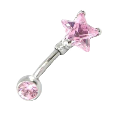 Crystal Star Navel Bar