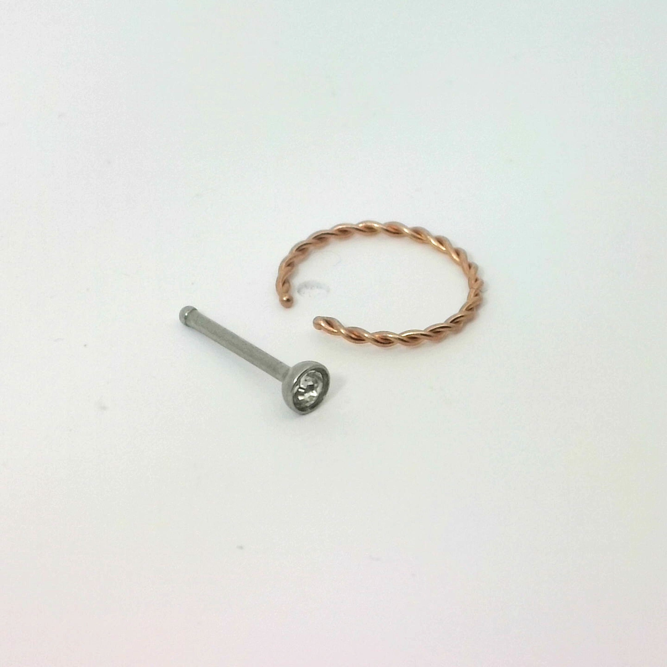 2 Pack – Gold Nose Hoop & Silver Nose Stud