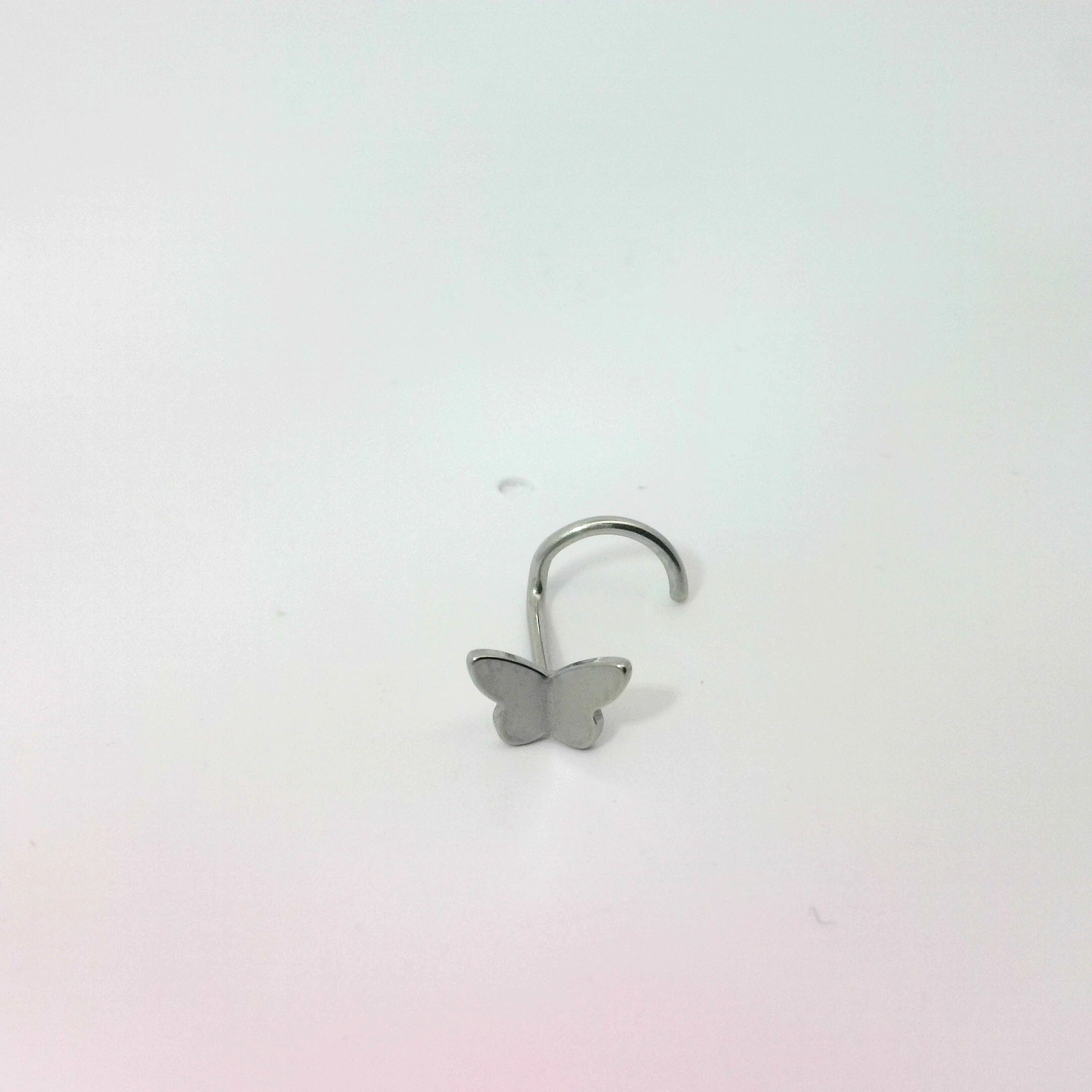 Silver Hook Nose Jewellery with Butterfly Design