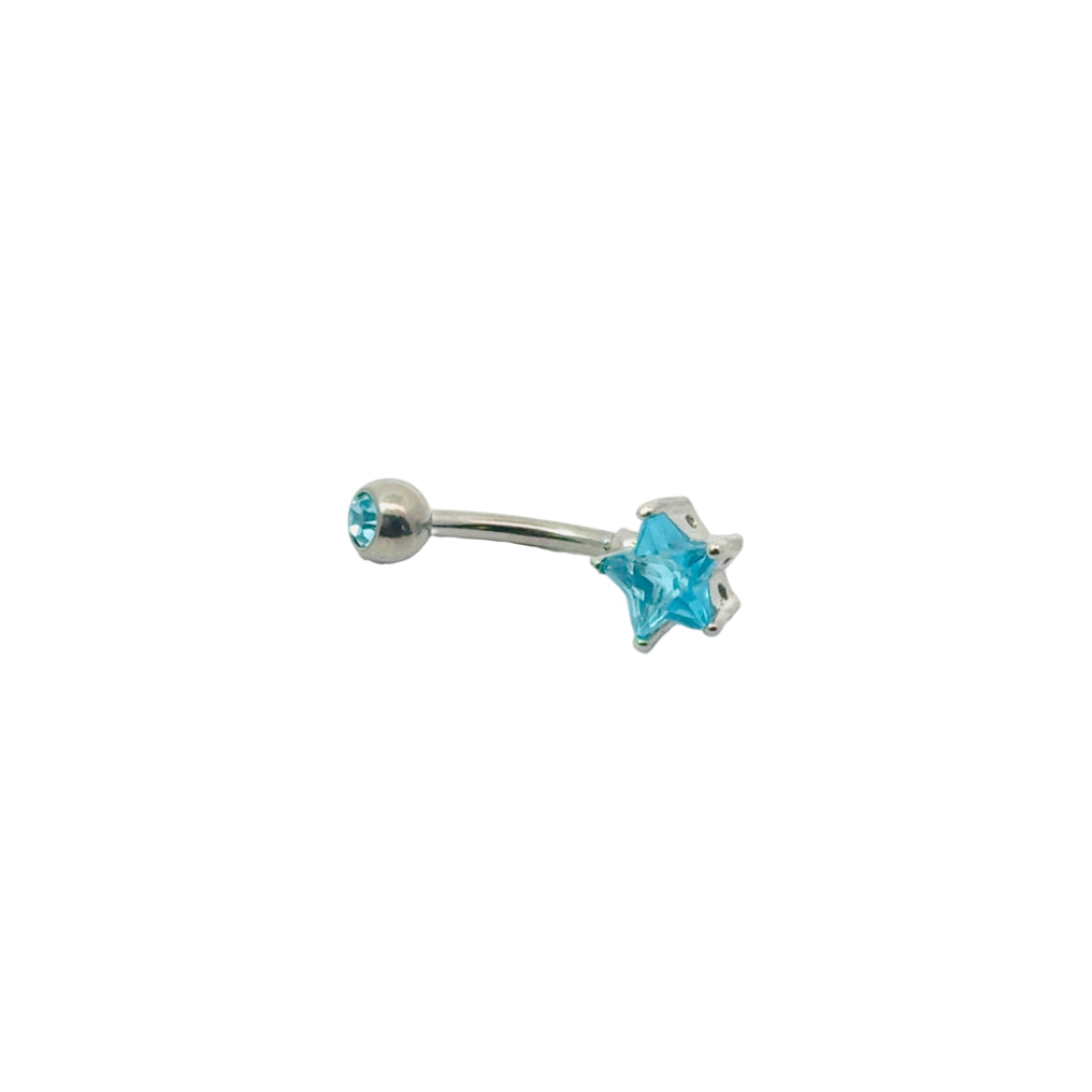 Crystal Star Navel Bar