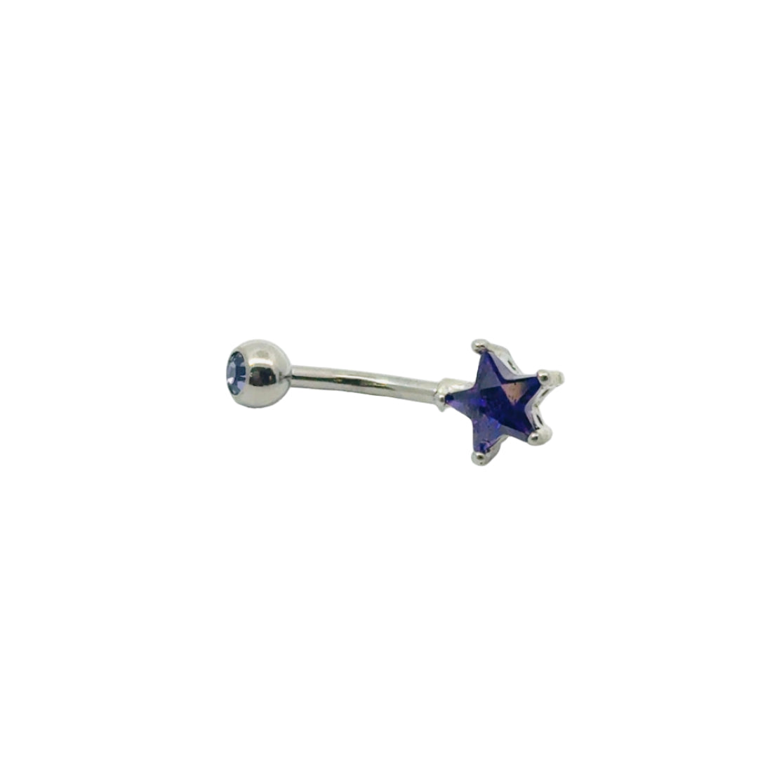 Crystal Star Navel Bar