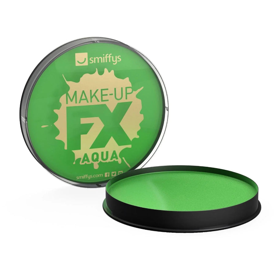 Green makeup FX container with Smiffys branding on a white background