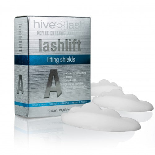 box of lashlift shields. Silver box with blue detail