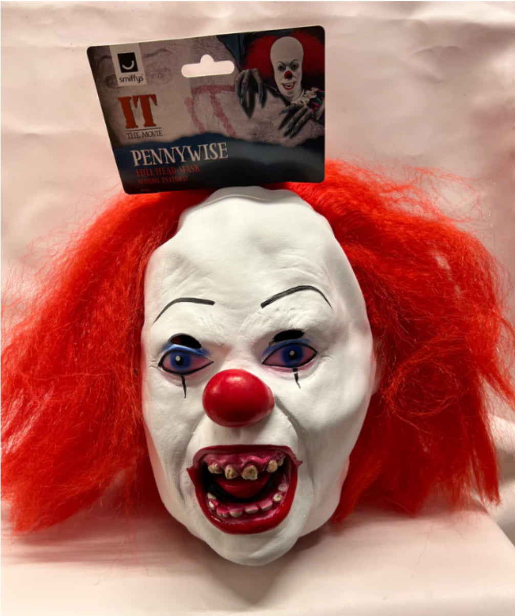 IT Classic 1990 Tim Curry Pennywise Full Head Mask