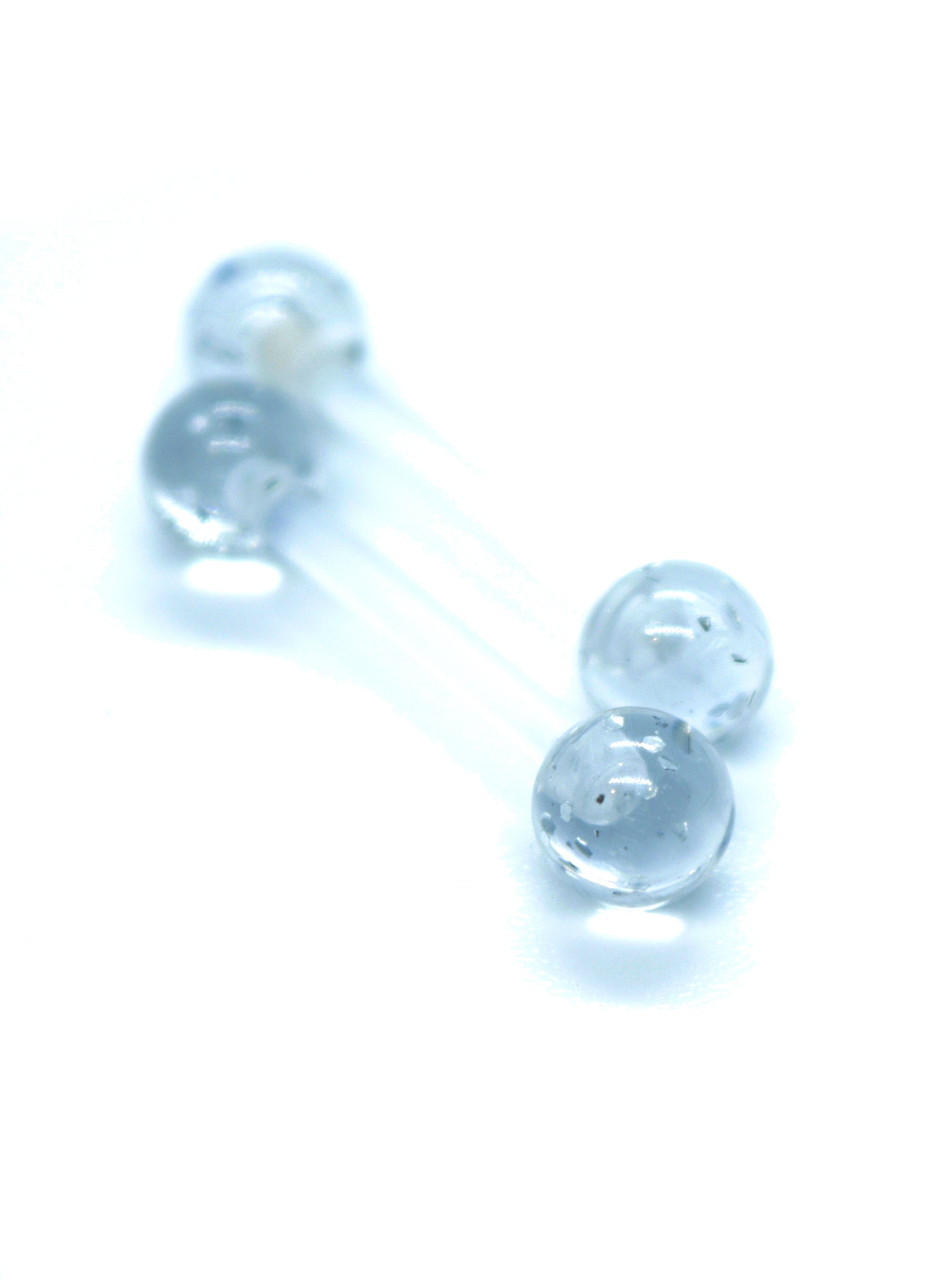 Duo Clear Sparkle Retainer Tongue Bars