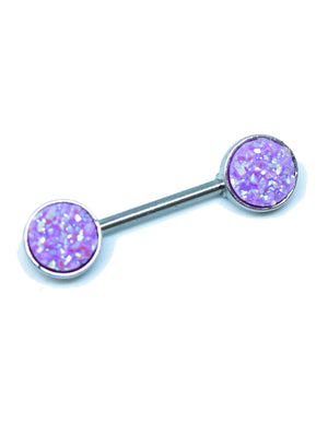 NP12 Silver bar with large purple opal