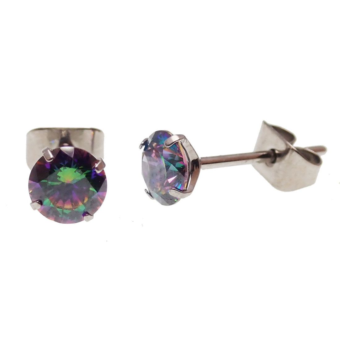 VM Crystal Titanium Earring Studs