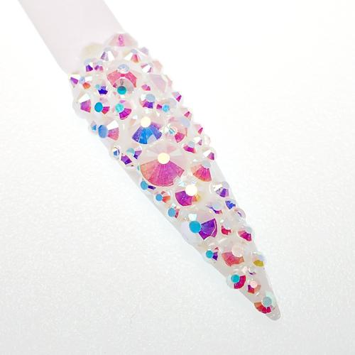 White Rainbow Genuine Italian Cristallo nail stones - beauty spot warehouse