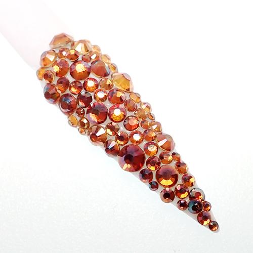 Amber Genuine Italian Cristallo nail stones - beauty spot warehouse