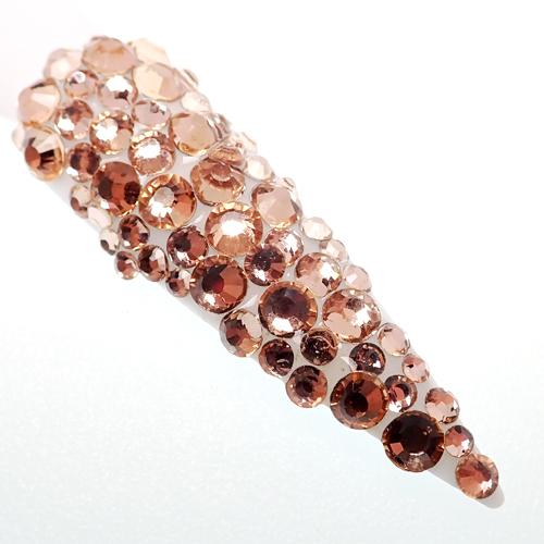 Peach crystal Colour Genuine Italian Cristallo nail stones - beauty spot warehouse