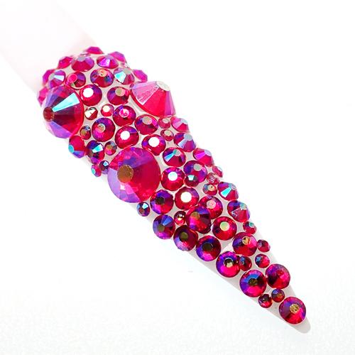 Red Rainbow Genuine Italian Cristallo nail stones - beauty spot warehouse