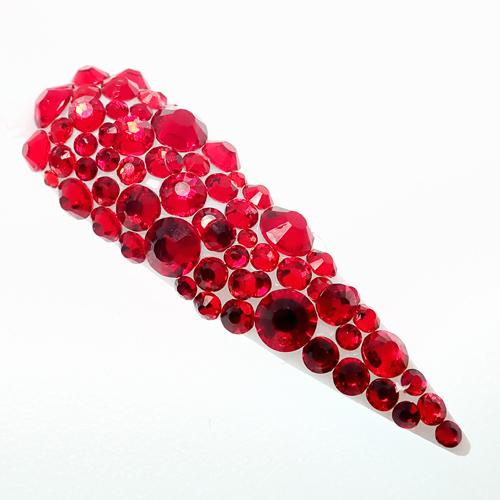 Red  Genuine Italian Cristallo nail stones - beauty spot warehouse