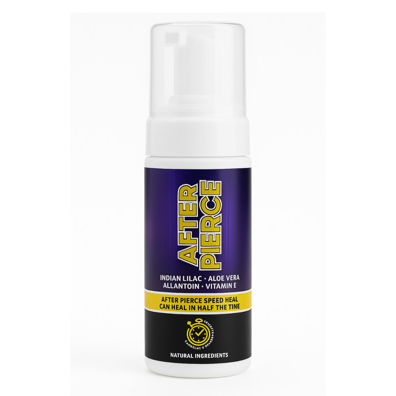 After Pierce Foam Aftercare Piercing Foam Healing and Ear & Nose All Piercing Care 100ml