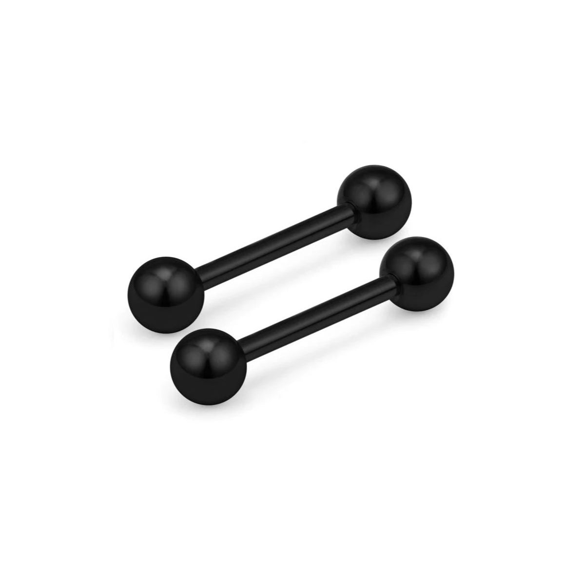 Set of 2 Bio Plastic Barbells 14mm Tongue & Nipple Bars