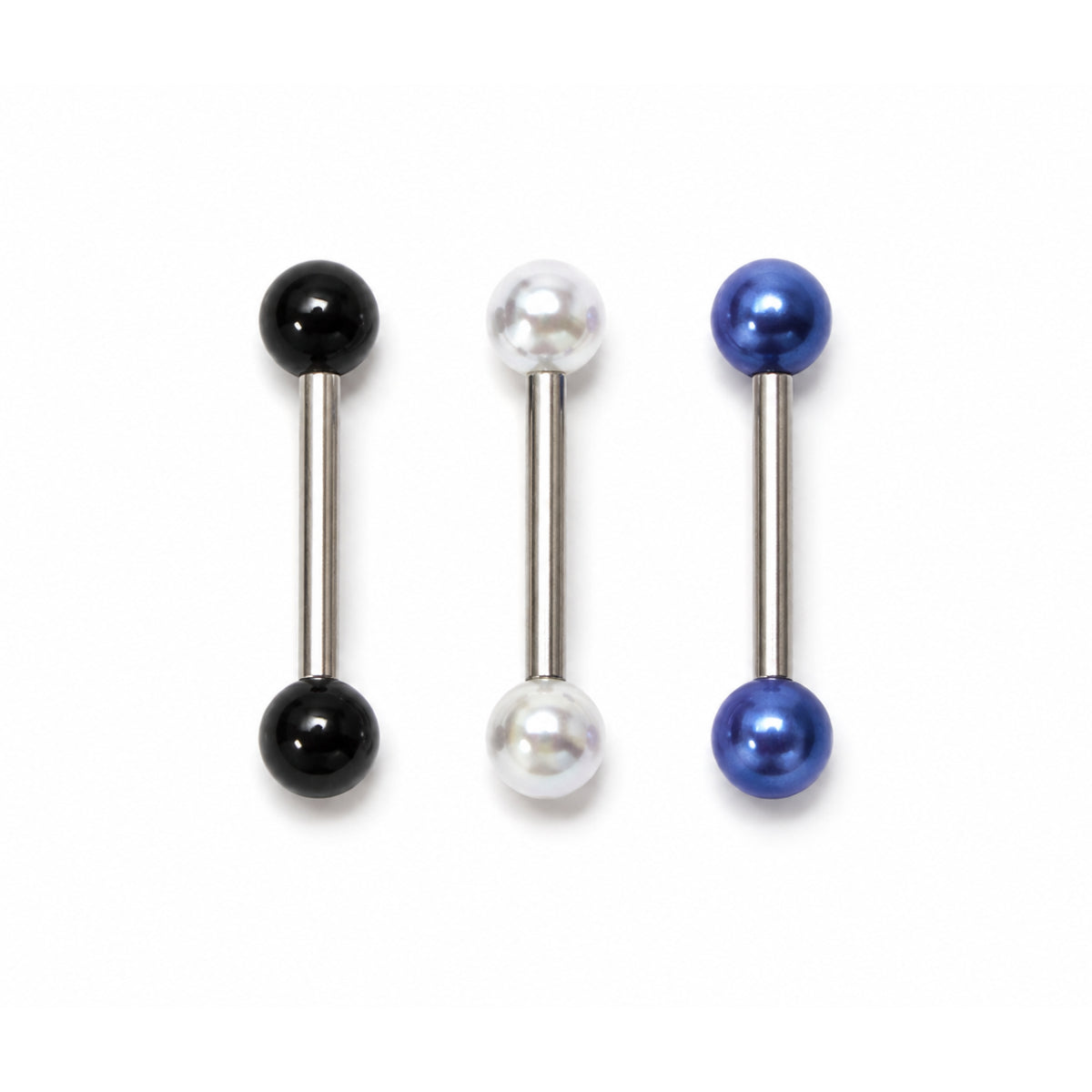 3 Pack Coloured Barbells 12mm Tongue & Nipple Bars