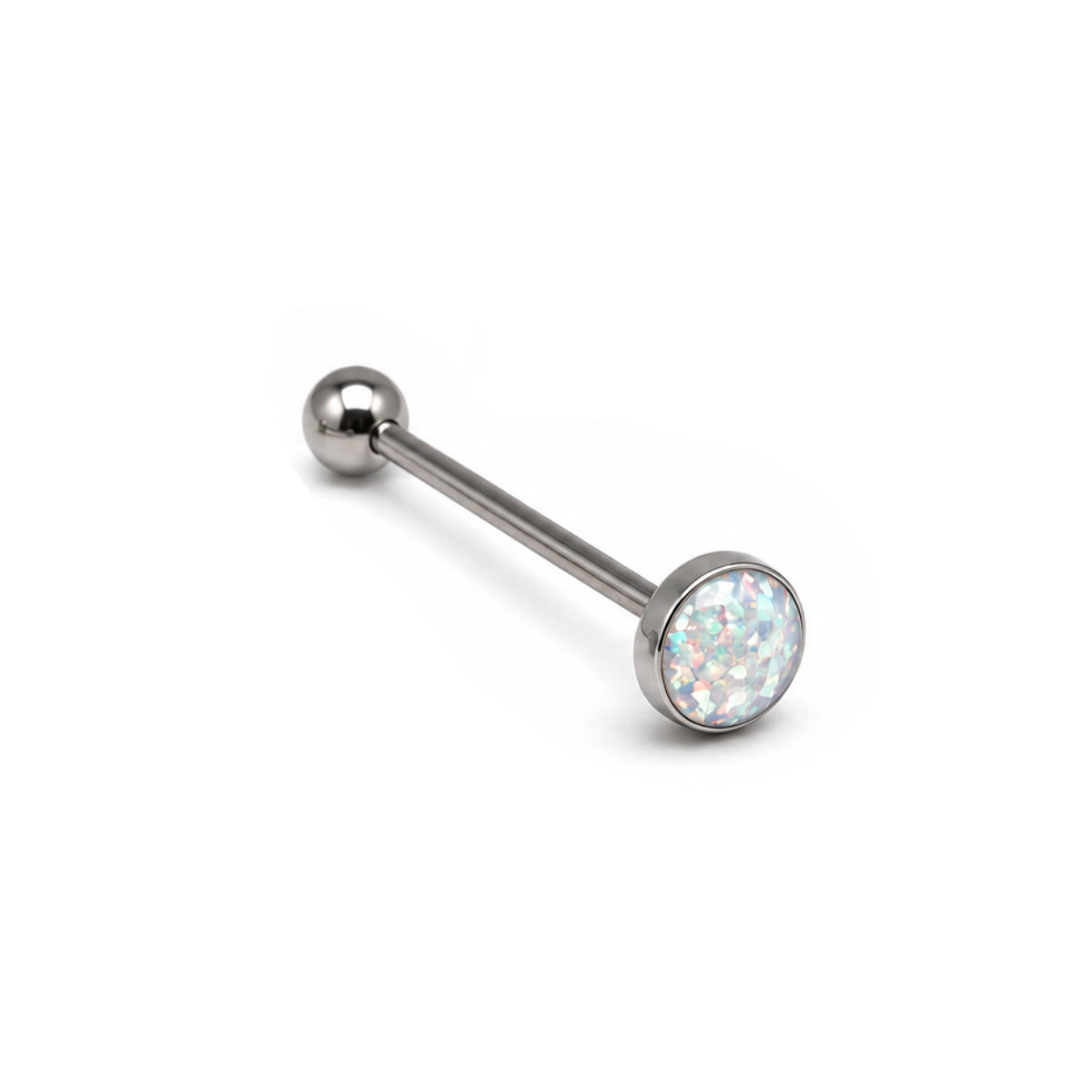 Glitter Dome Barbells Pink, Blue & White 12mm, 14mm & 16mm Tongue Bars