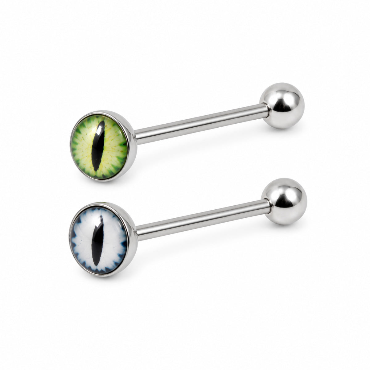 2 Pack Snake Dragon Eye Barbells 14mm Tongue Bars