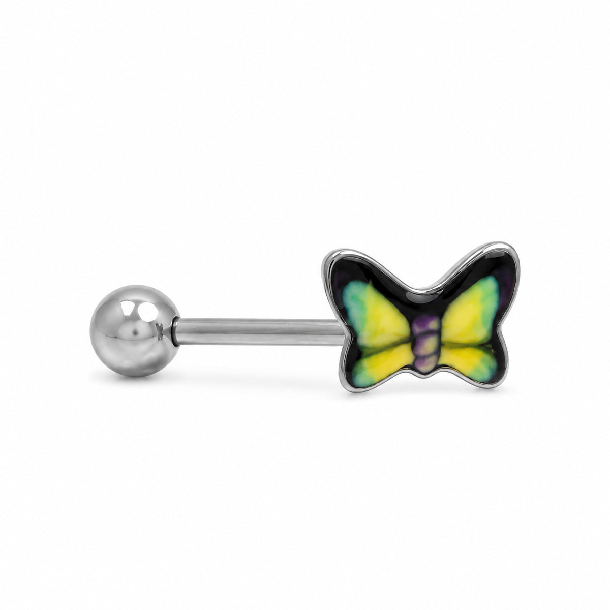 Butterfly Shaped Barbell 14mm Tongue Bar
