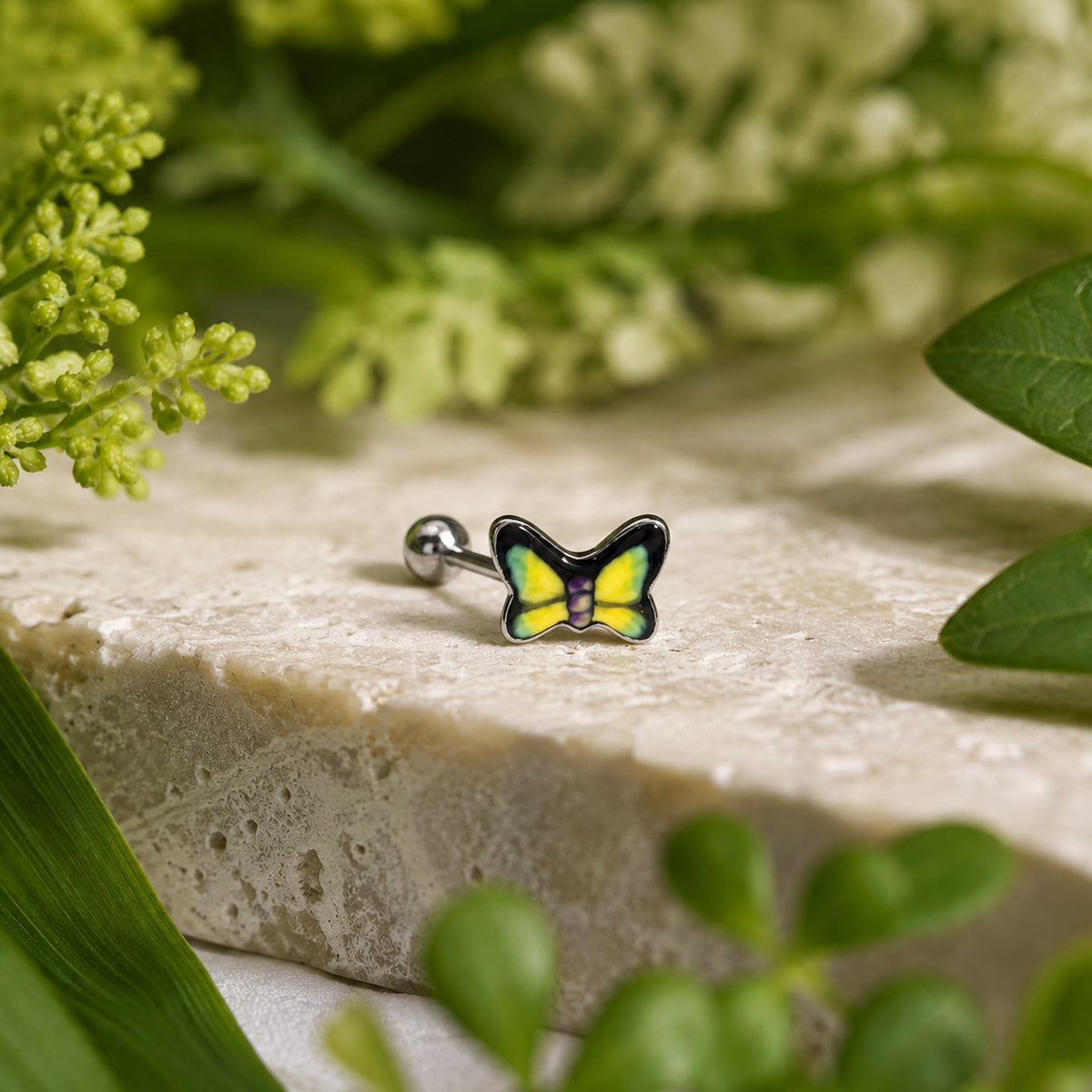Butterfly Shaped Barbell 14mm Tongue Bar
