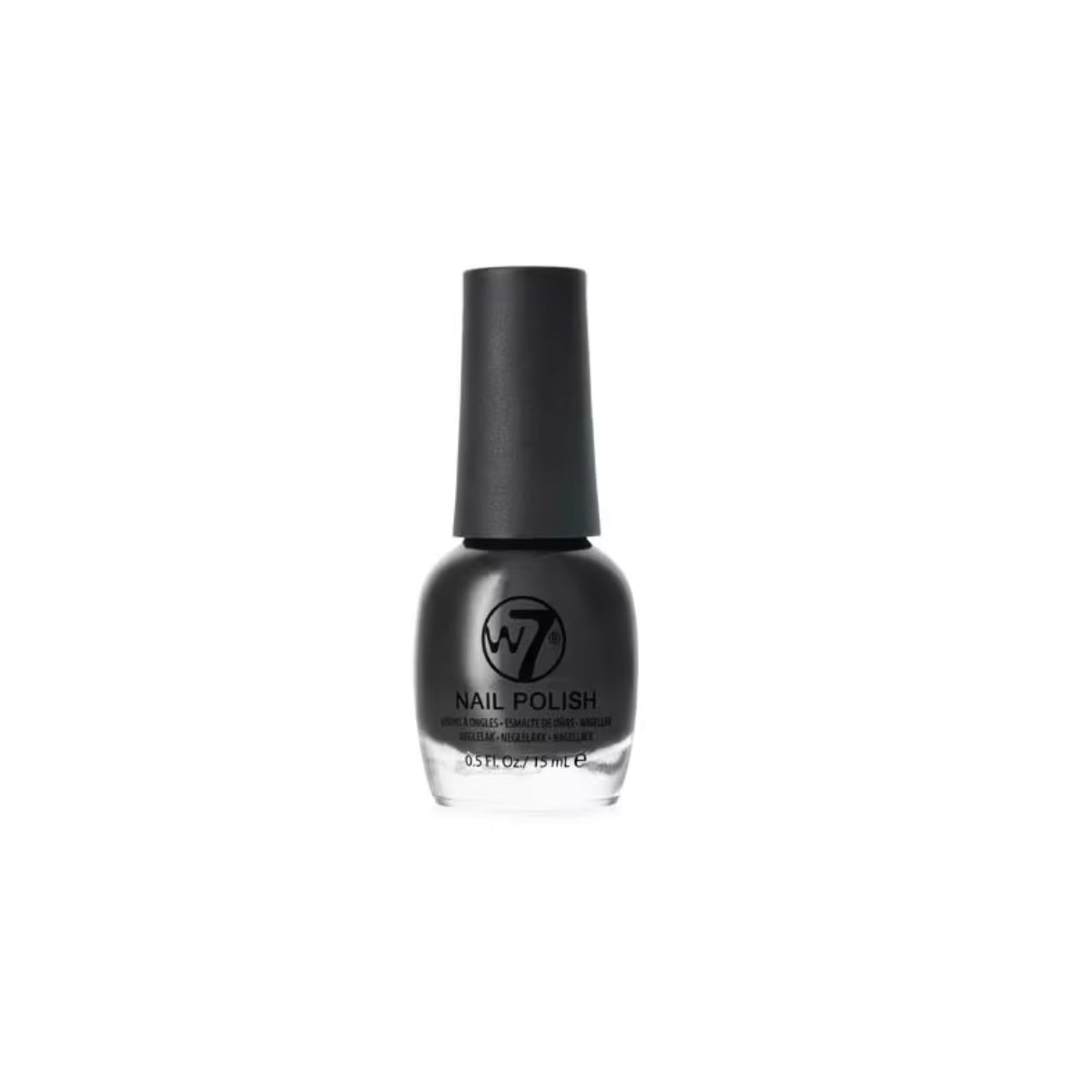 W7 Nail Polish - Black - 15ml