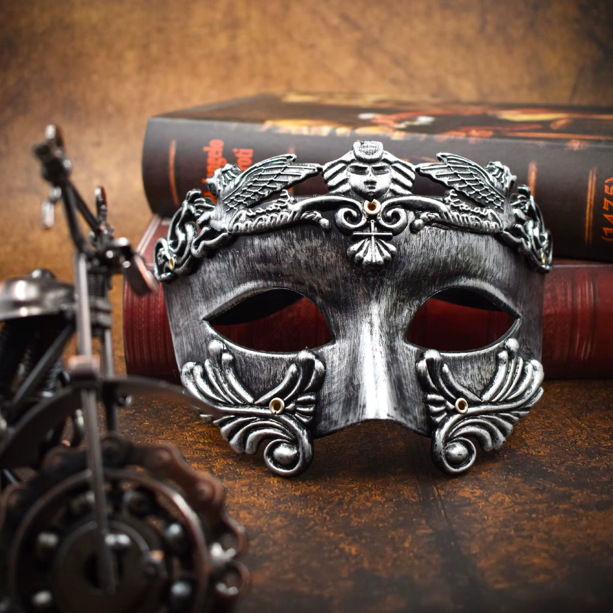 Black and Silver Ornate Mask