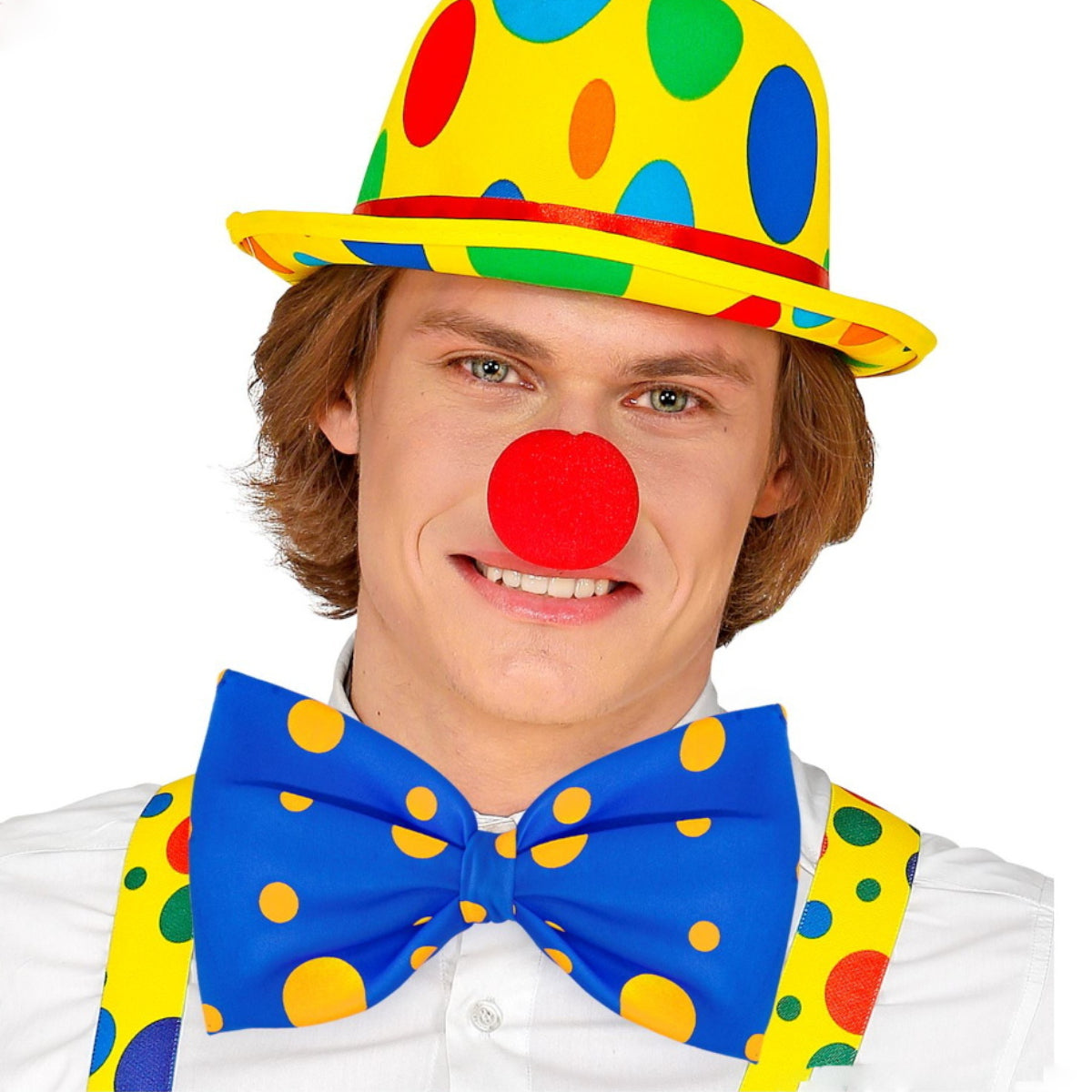 Spotty Clown Bow Tie Blue or Pink