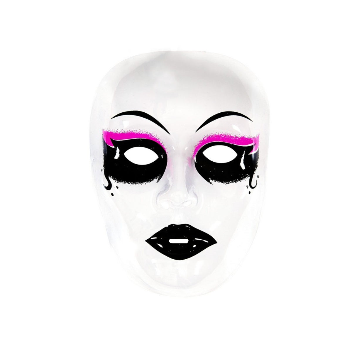 Clear Mask with Pink and Black Eyeshadow