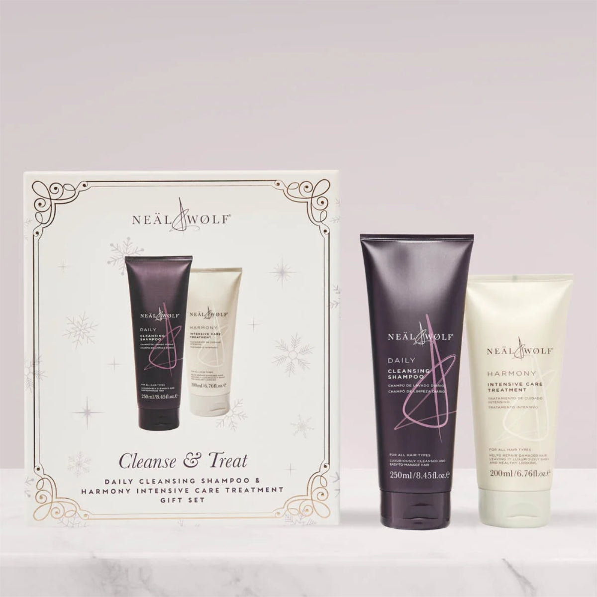 Neal & Wolf Cleanse & Treat Collection Daily Shampoo & Harmony Treatment Gift Set