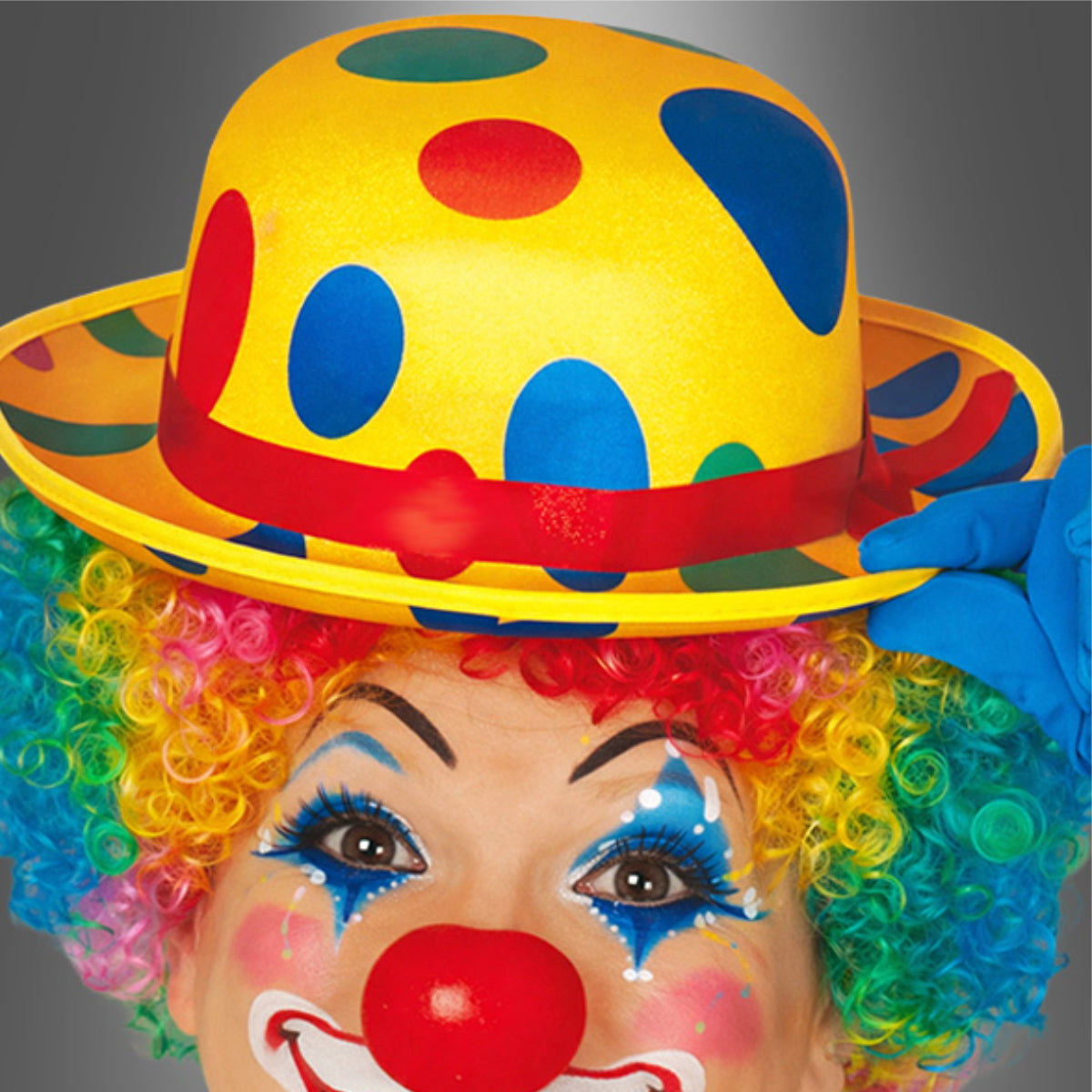 Clown Spotty Bowler Hat