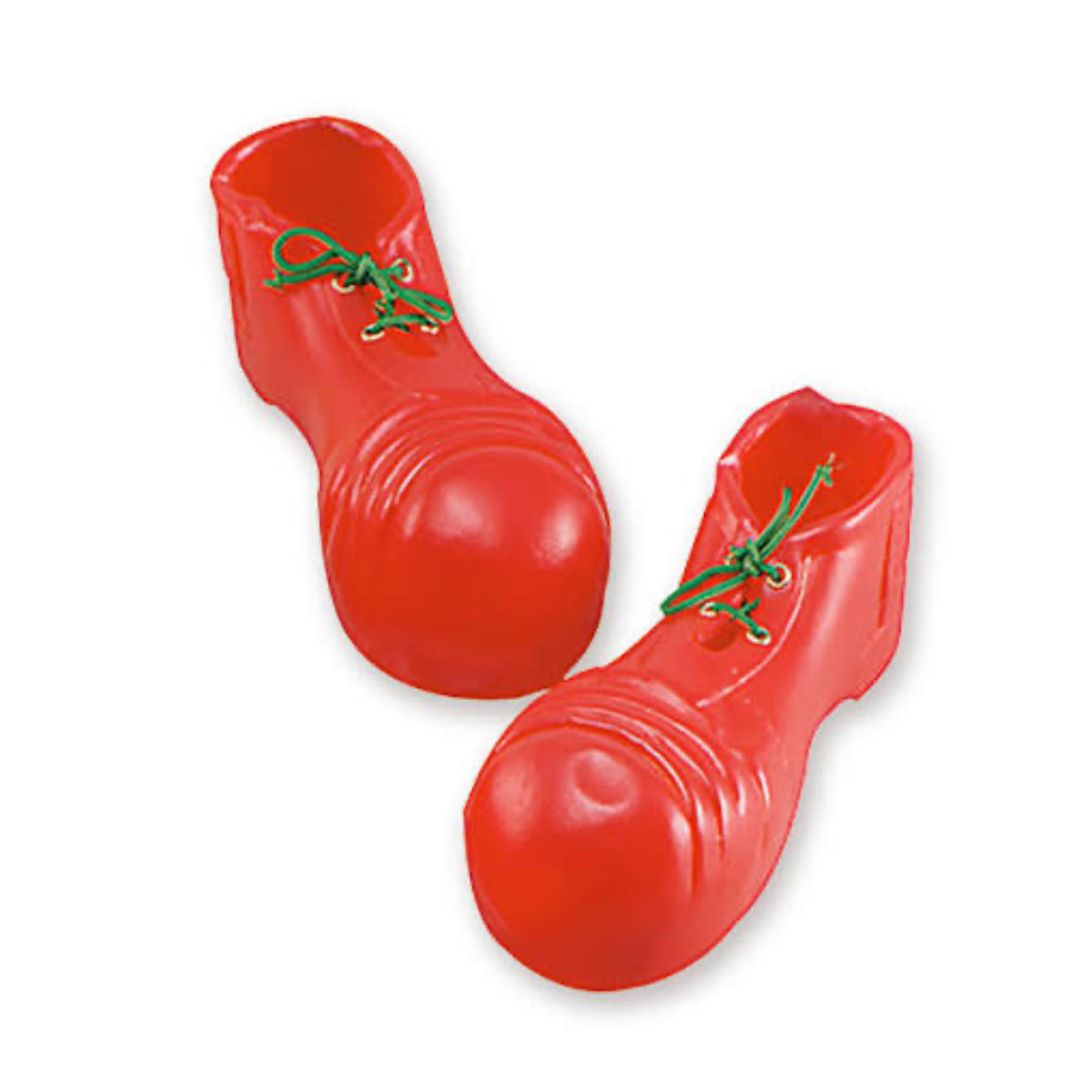 Child Size Clown Shoes Red Moulded Plastic