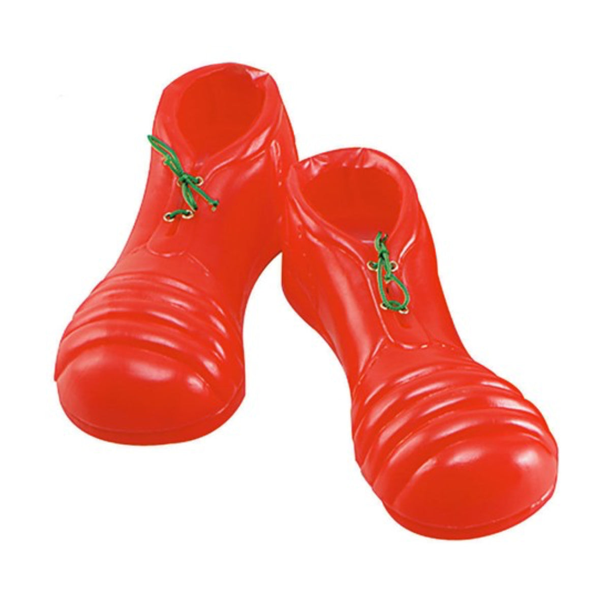 Child Size Clown Shoes Red Moulded Plastic