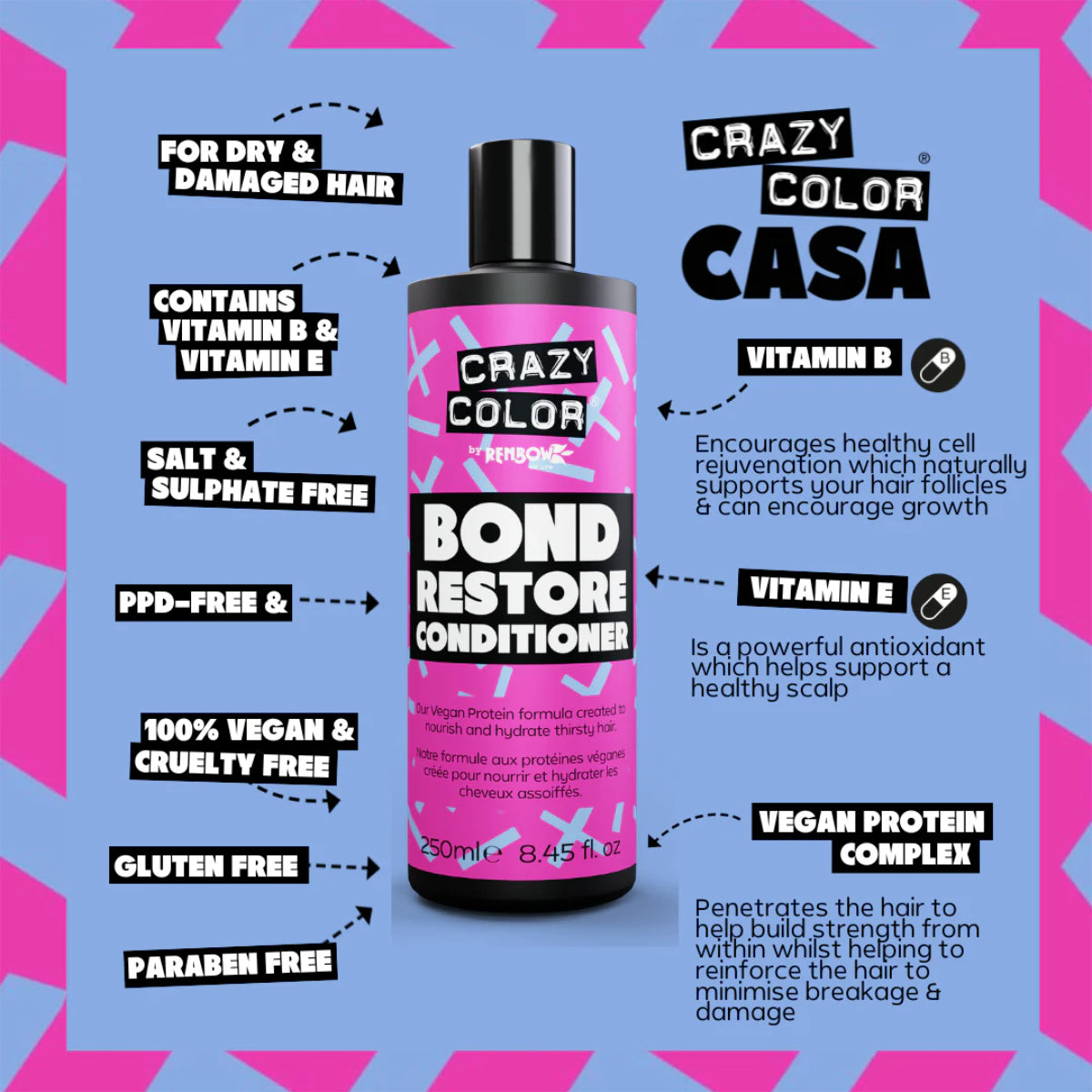 Crazy Color Bond Restore Conditioner & Mask Treatment