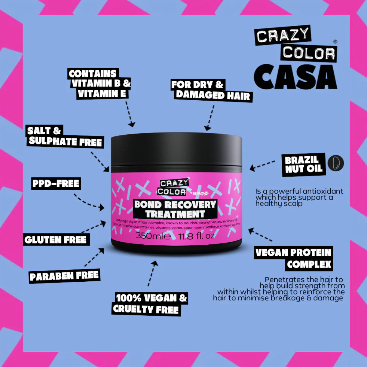 Crazy Color Bond Restore Conditioner & Mask Treatment