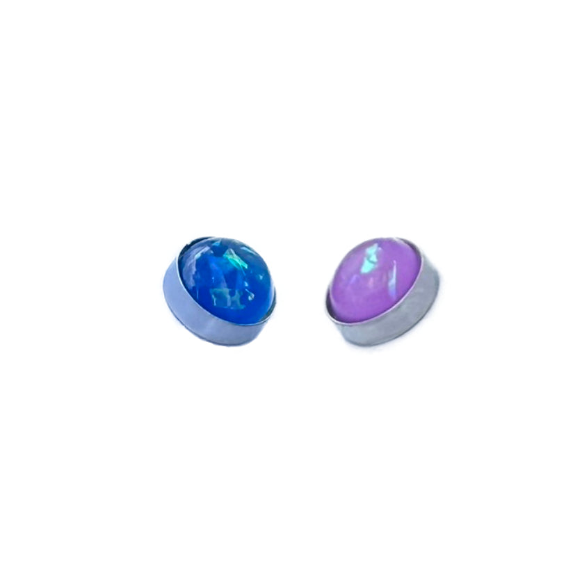 Dome Opal Glitter Dermal Anchor Topper 1.6mm Thread