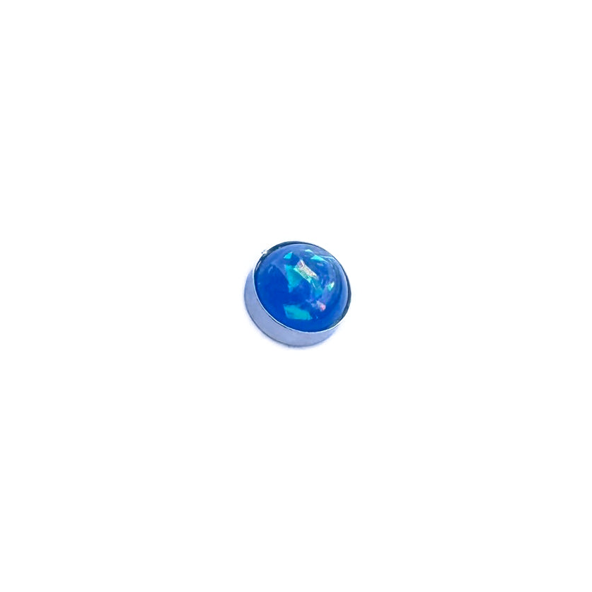 Dome Opal Glitter Dermal Anchor Topper 1.6mm Thread