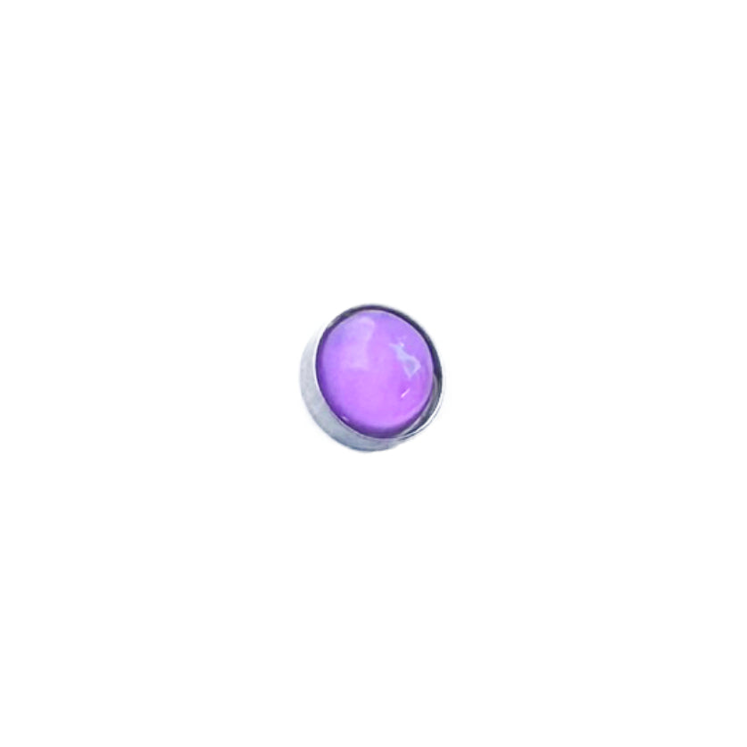 Dome Opal Glitter Dermal Anchor Topper 1.6mm Thread