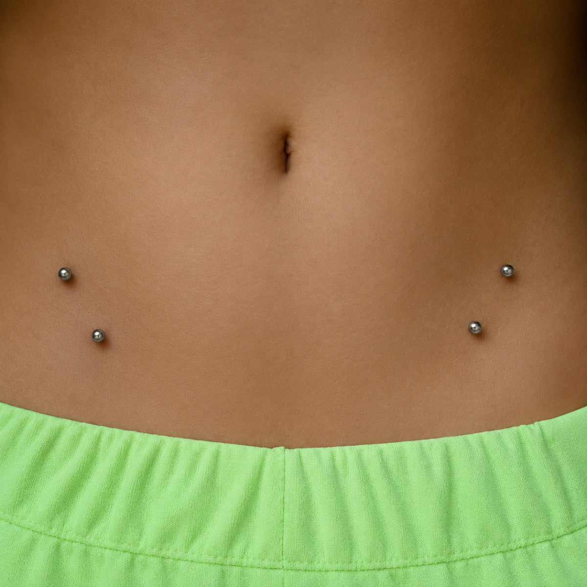 Silver Titanium Ball Surface Bar - Implant Grade Titanium 25mm