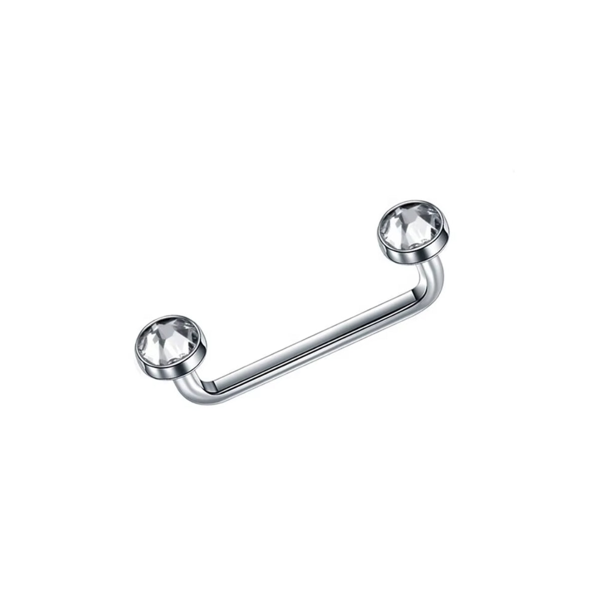 Clear Gem Silver Titanium Surface Bar - Implant Grade Titanium