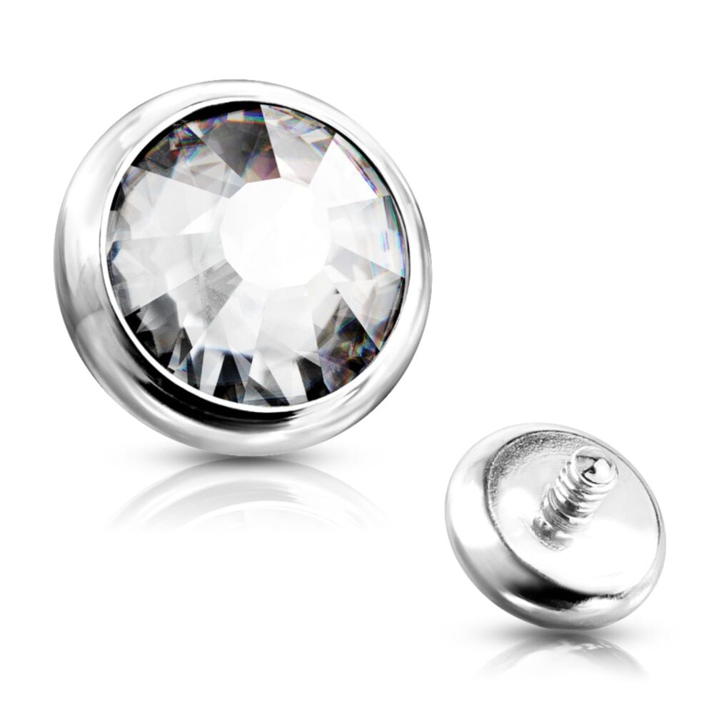 Crystal Dermal Anchor Topper 1.6mm Thread
