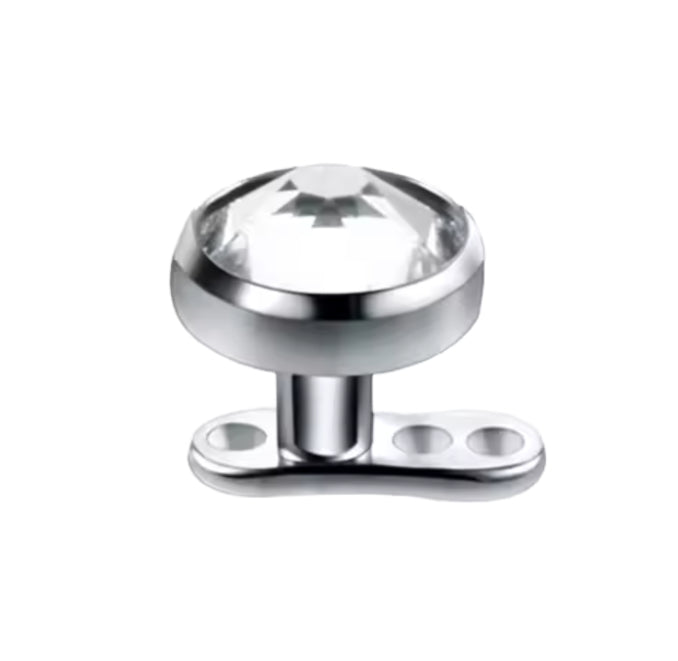 Titanium Crystal Dermal Anchor and Top 1.6mm Thread