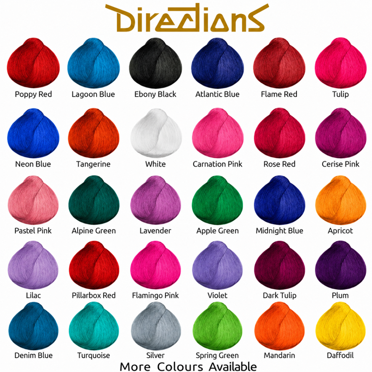 Directions Semi Permanent Hair Dye Multiple Shade Choice Hair Colour