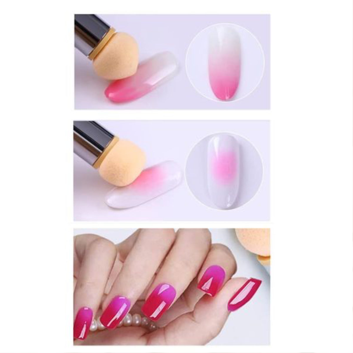 Double Ended Blender Nail Sponge Pen
