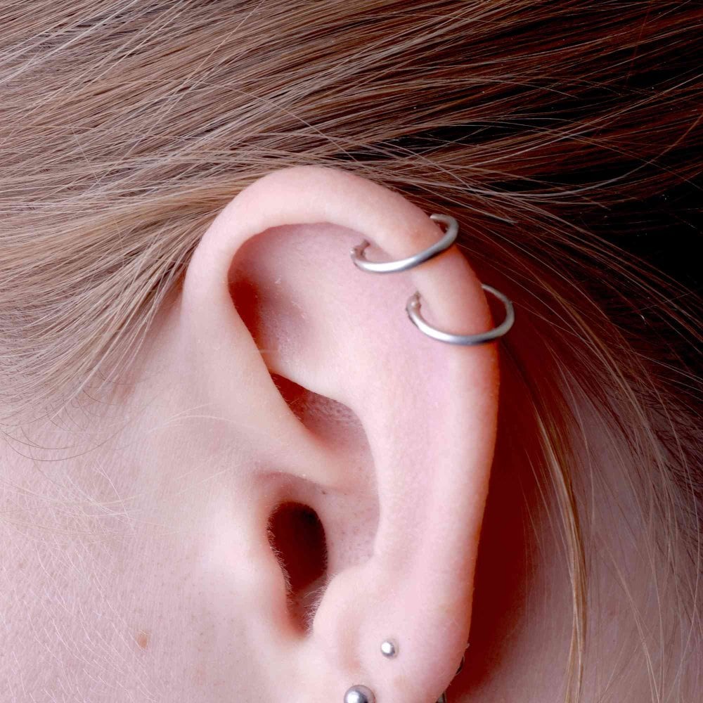 8mm & 10mm Hinge Ring - Gold, Silver, Black & Blue Body Jewellery