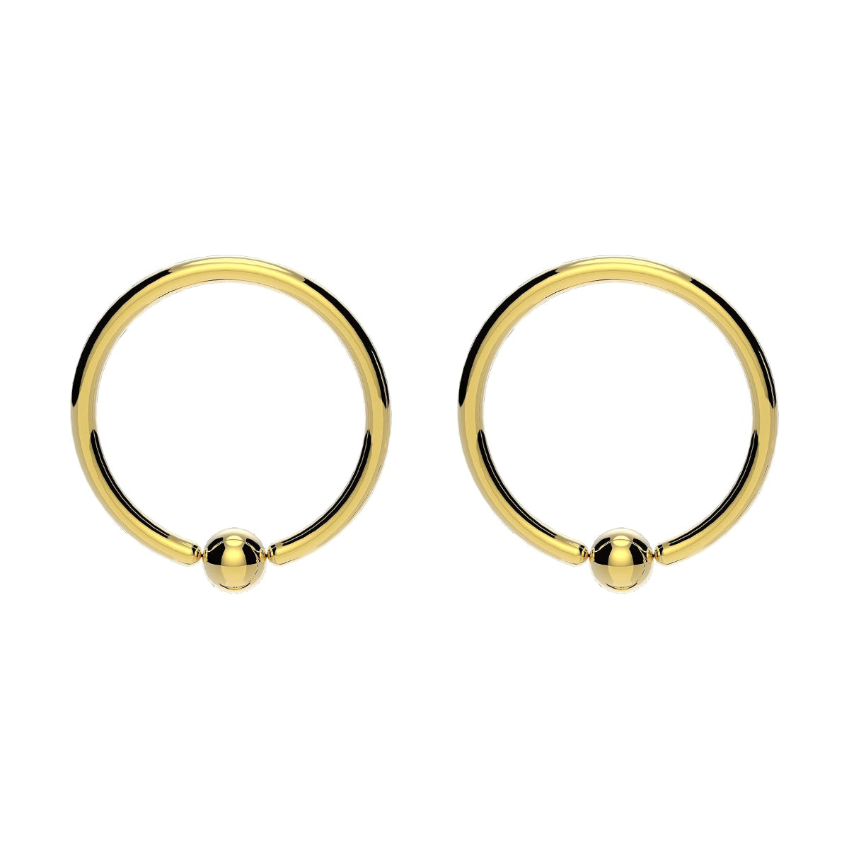 BCR Set of 2 Rings - 8mm & 10mm, Gold or Black