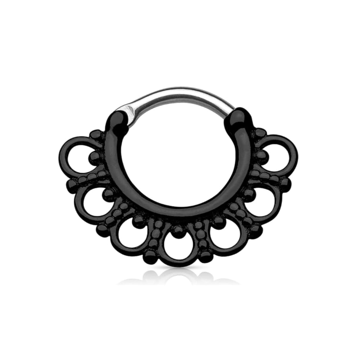 Black Ornate Lace Inspired 8mm Clicker