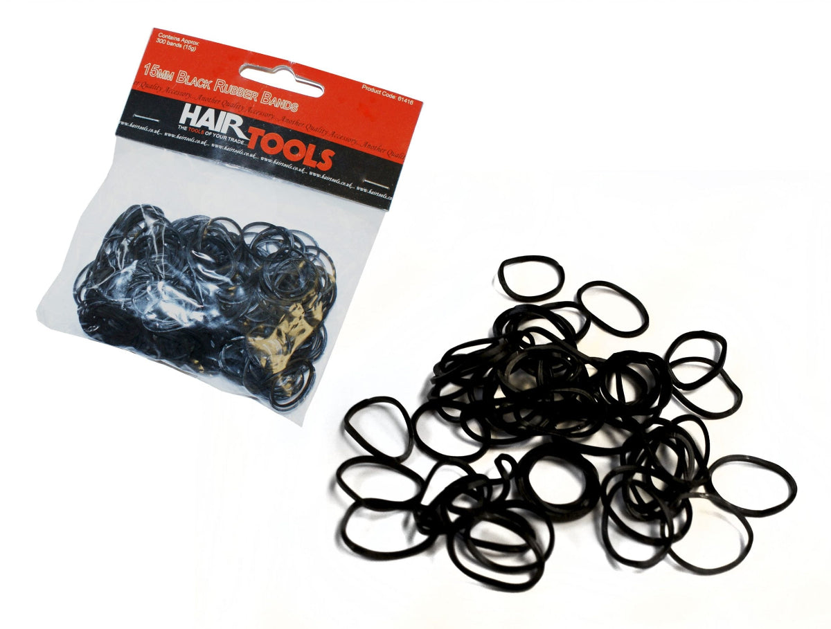 Hair Tools Rubber Bands Black or Clear 300pcs