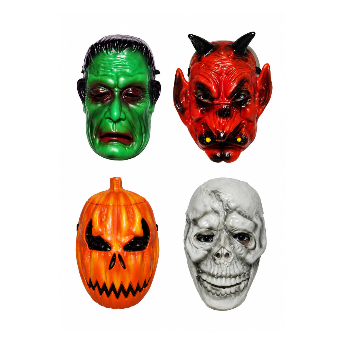 Henbrandt Halloween Mask - Skull Devil Pumpkin or Frankenstein
