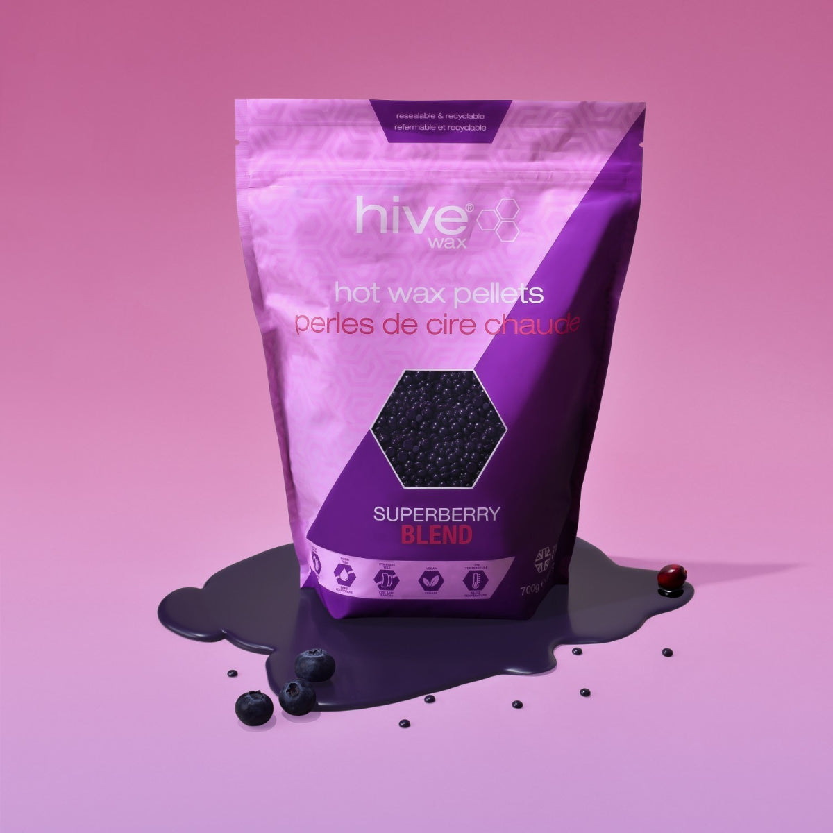 Hive Superberry Blend Hot Wax Pellets 700g Pouch