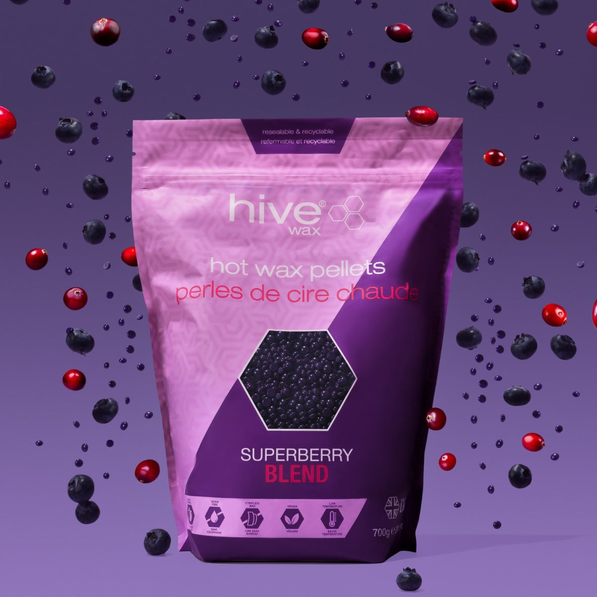 Hive Superberry Blend Hot Wax Pellets 700g Pouch
