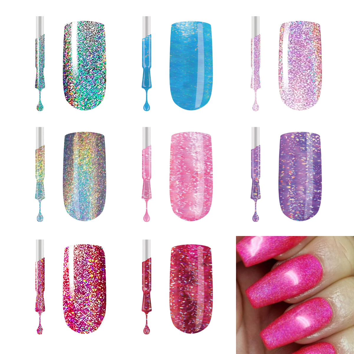Claw Culture Holographic Gel Nail Polish - Limited Edition - Various Colours